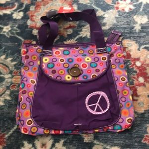 Embark Purple Peace Sign Tote